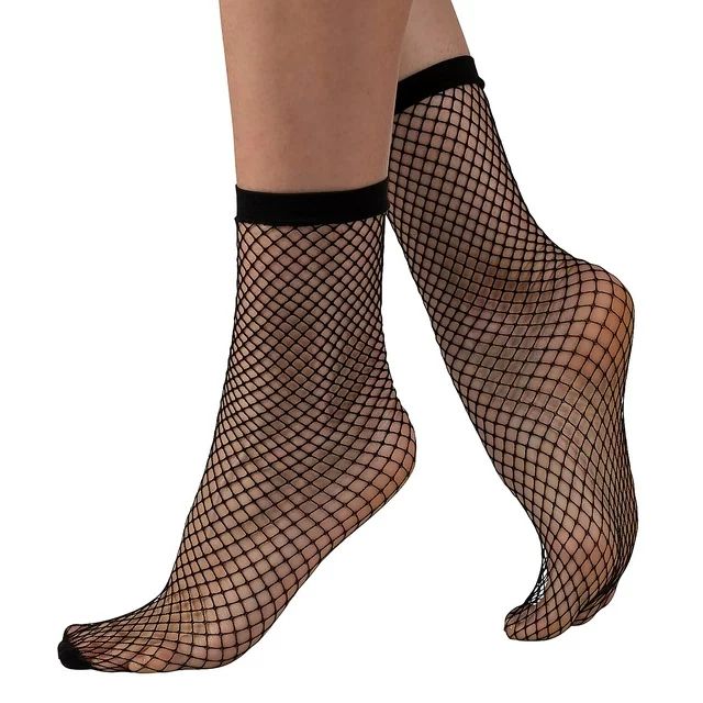 LECHERY Women's Micro Fishnet Socks (1 Pair) - Black, One Size Fits Most | Walmart (US)
