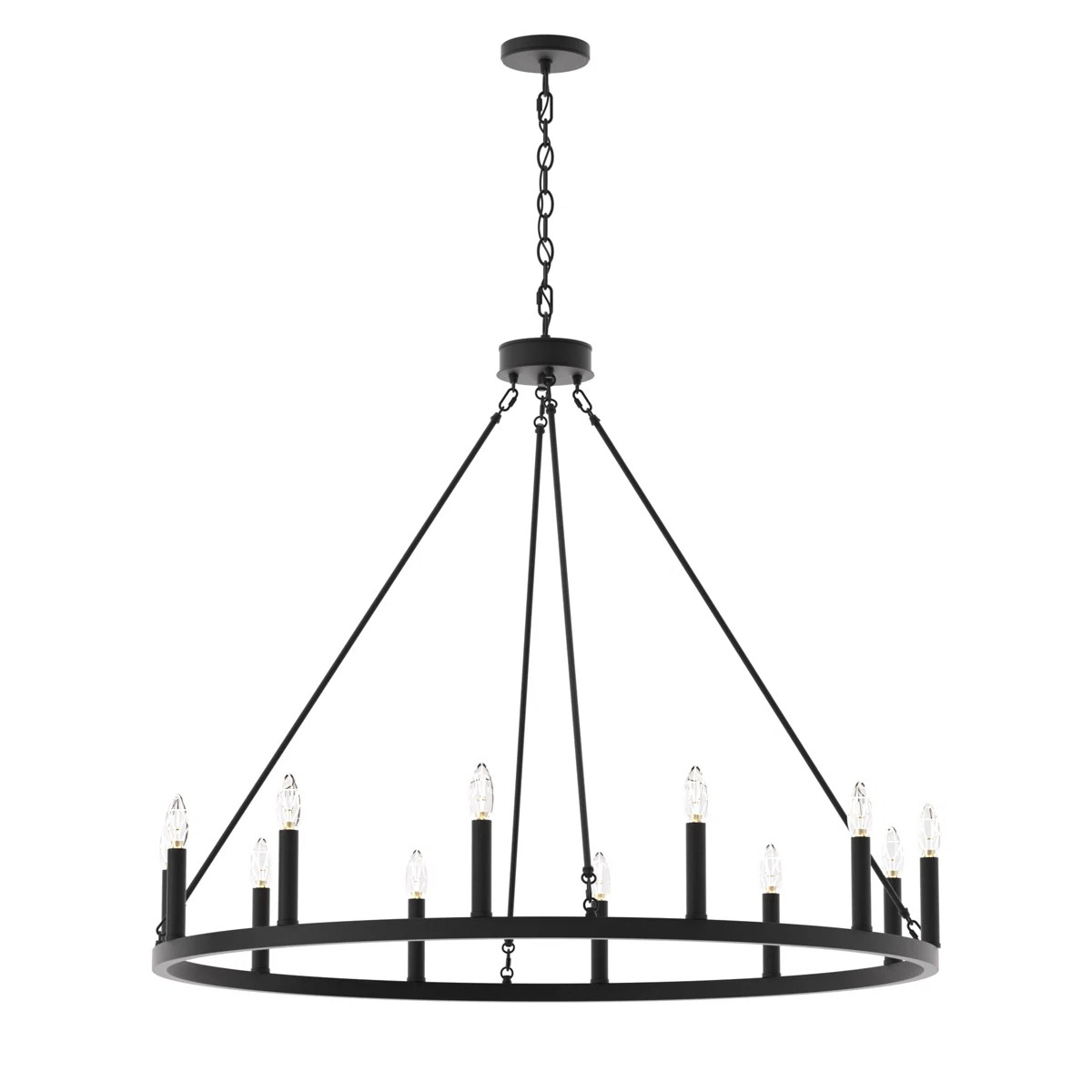 Madalyn 12 - Light Candle Style Wagon Wheel Chandelier | Joss & Main