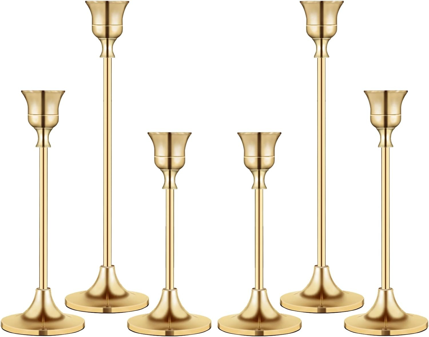 Candlestick Holders,Taper Candle Holder for Candlesticks Gold Brass Vintage Candle Stick Candle H... | Amazon (US)