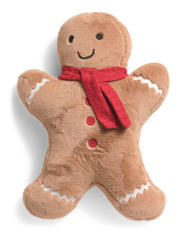 26x19 Koda Oversized Gingerbread Man Pillow | Polyester | Marshalls