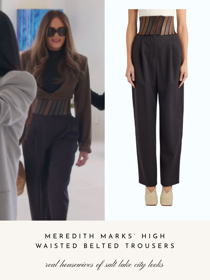 Meredith Marks' High Waisted Belted Trousers 

 