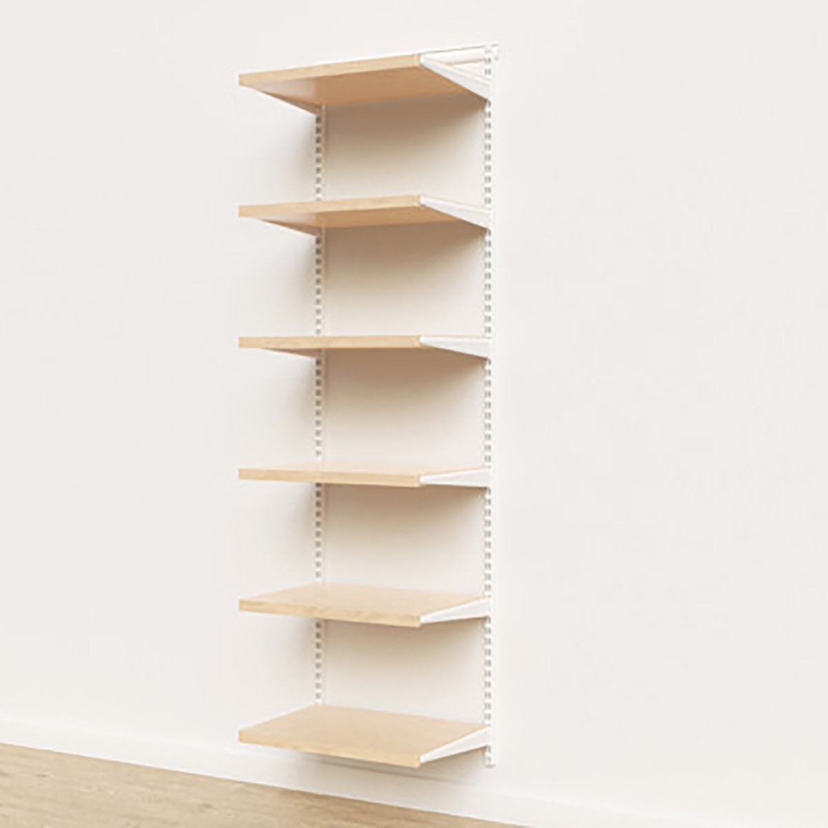 Elfa Decor 2' Basic Shelving White and Birch | The Container Store