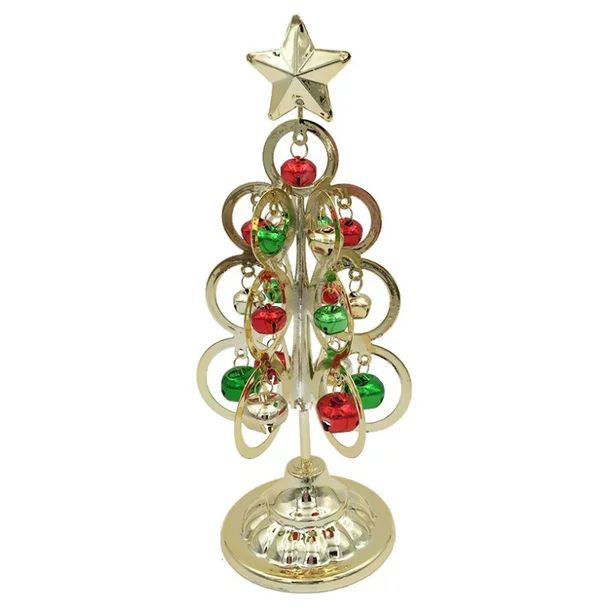 Tabletop Spiral Colored Jingle Bell Christmas Tree - Desktop Mini Christmas Tree Wrought Iron Chr... | Walmart (US)