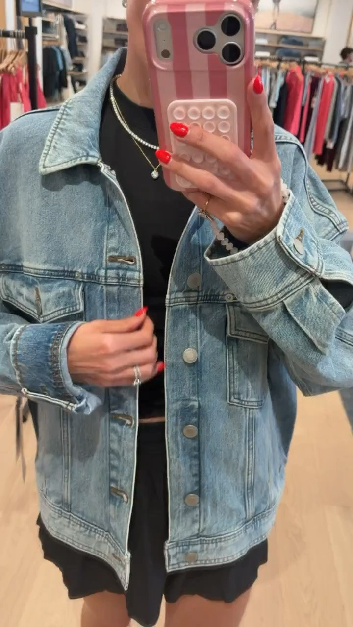 Trending! This oversized denim jacket is the layering piece you’ll reach for year round. The relaxed fit makes it easy to throw over dresses, activewear, or your favorite basics for an effortless look.

Wearing size M

Oversized denim jacket, Jean jacket, Layering essential, Casual outfit, Fall transition outfit, Everyday basics, Capsule wardrobe, Travel outfit, Closet staple, annabrstyle

#LTKootd #LTKOver40 #LTKSeasonal