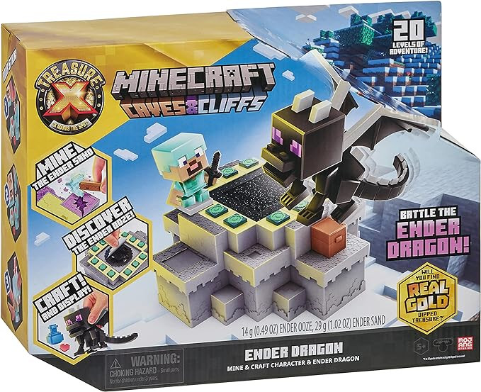 Treasure X Minecraft Caves & Cliffs Ender Dragon. Mine & Craft Character and Ender Dragon. Mine, ... | Amazon (US)