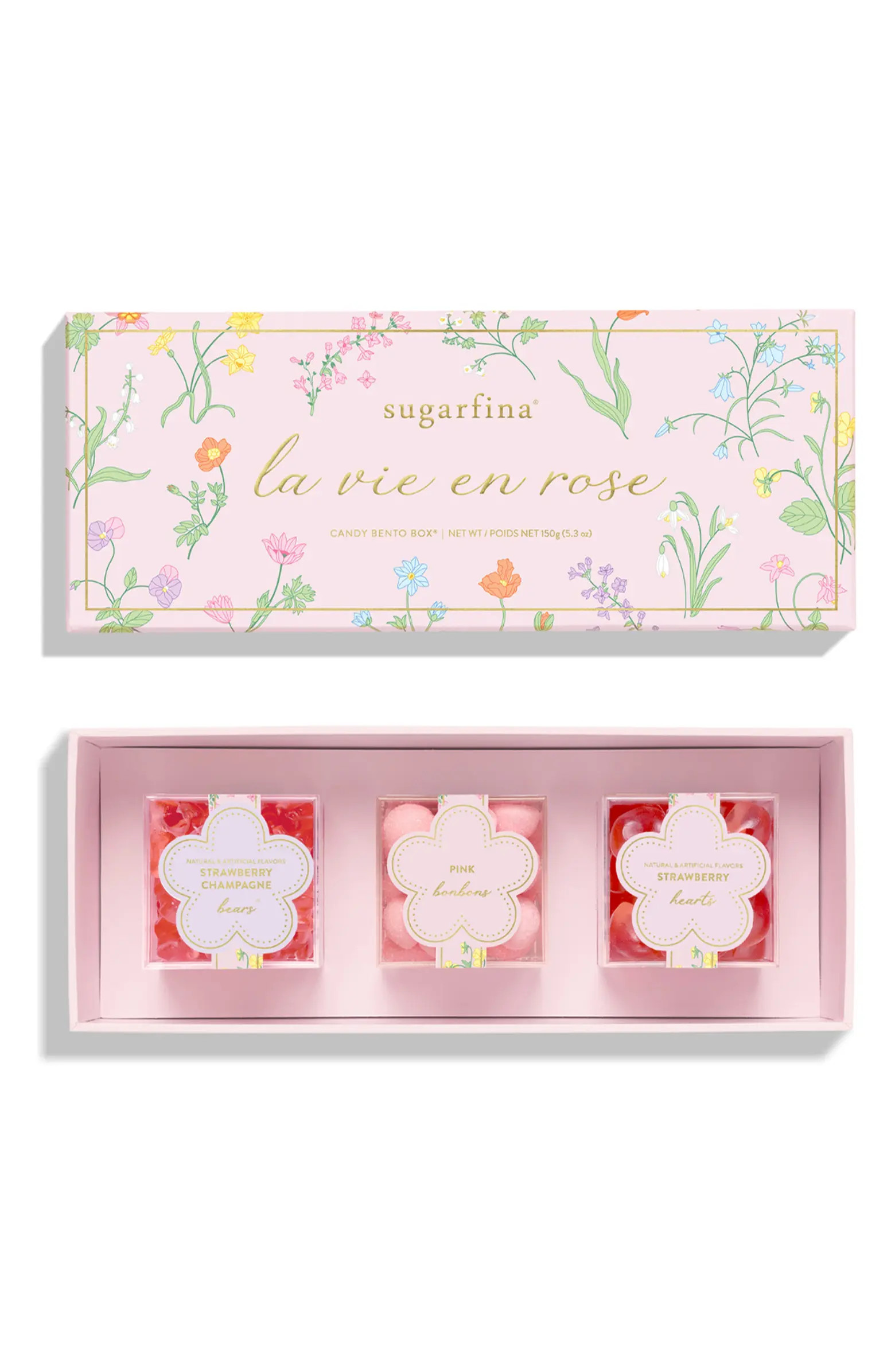 sugarfina La Vie en Rose 3-Piece Candy Cube Bento Box | Nordstrom | Nordstrom