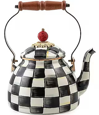 MacKenzie-Childs Courtly CheckÂ® Enamel 2-Quart Tea Kettle - Courtly Check | Dillard's