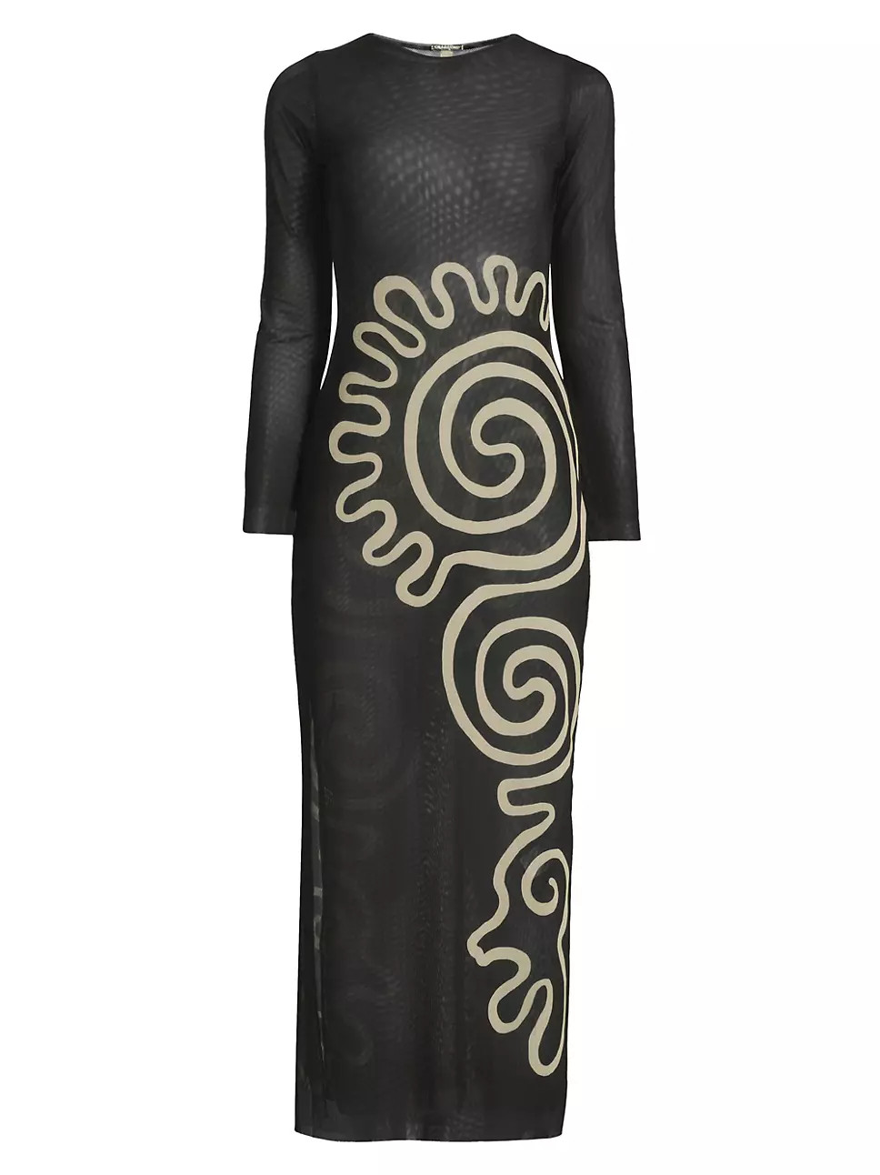 Tania Abstract Sheer Midi-Dress | Saks Fifth Avenue