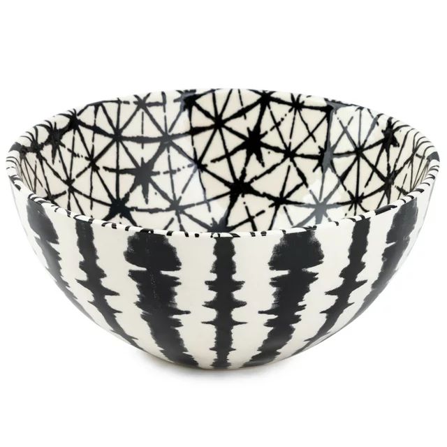 Thyme & Table Grey Shibori Stoneware Large Round Bowl | Walmart (US)
