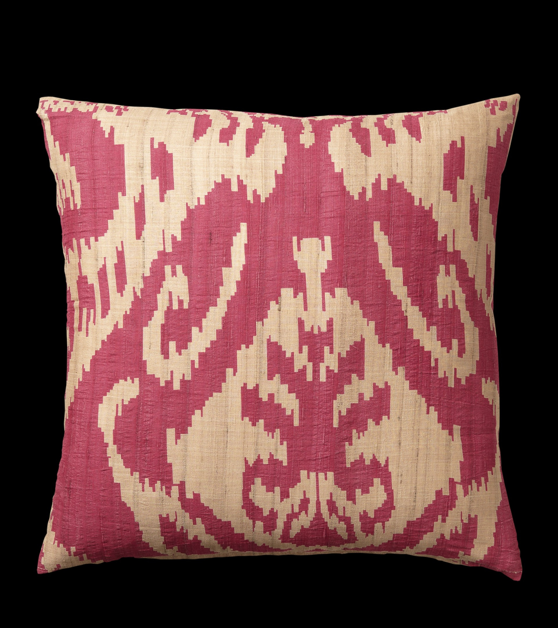 Large Palau Silk Cushion Cover - Red | OKA UK