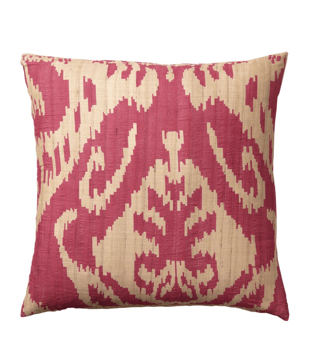 Large Palau Silk Cushion Cover - Red | OKA UK