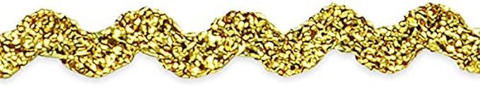 Expo International 1/8-Inch 36-Yard Ric Rac Trim Embellishment, Mini, Metallic Gold | Amazon (US)