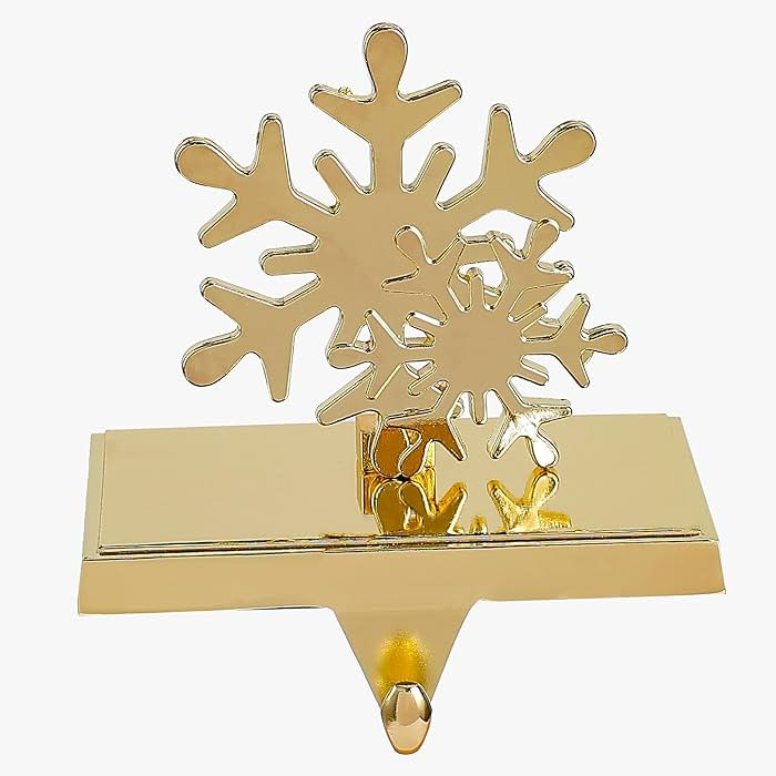 Amooca Christmas Stocking Holders Non-Slip Metal Hooks Fireplace Mantle Stocking Hanger for Chris... | Amazon (US)