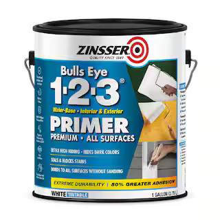 Bulls Eye 1-2-3 1 Gal. White Water-Based Interior/Exterior Primer and Sealer | The Home Depot
