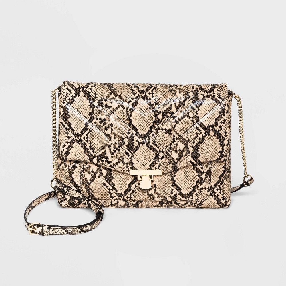 Snake Skin Boxy Large Crossbody Bag - A New Day , MultiColored | Target
