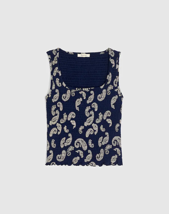Madewell x Shopbop Smocked Squareneck Tank | Madewell