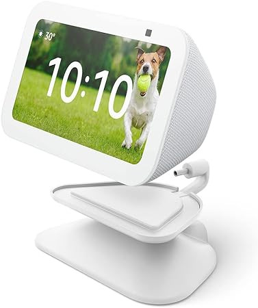 Echo Show 5 (3rd Gen) Adjustable Stand with USB-C Charging Port | Glacier White | Amazon (US)