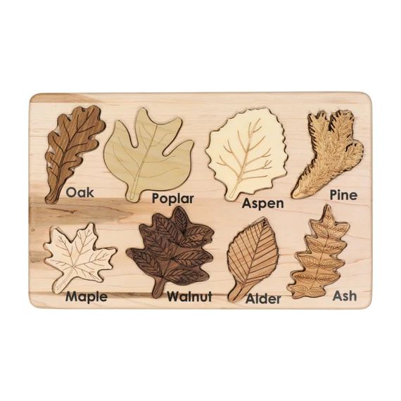 Leaf Puzzle Montessori Puzzle Christmas Gift Wooden Puzzle | Etsy | Etsy (US)