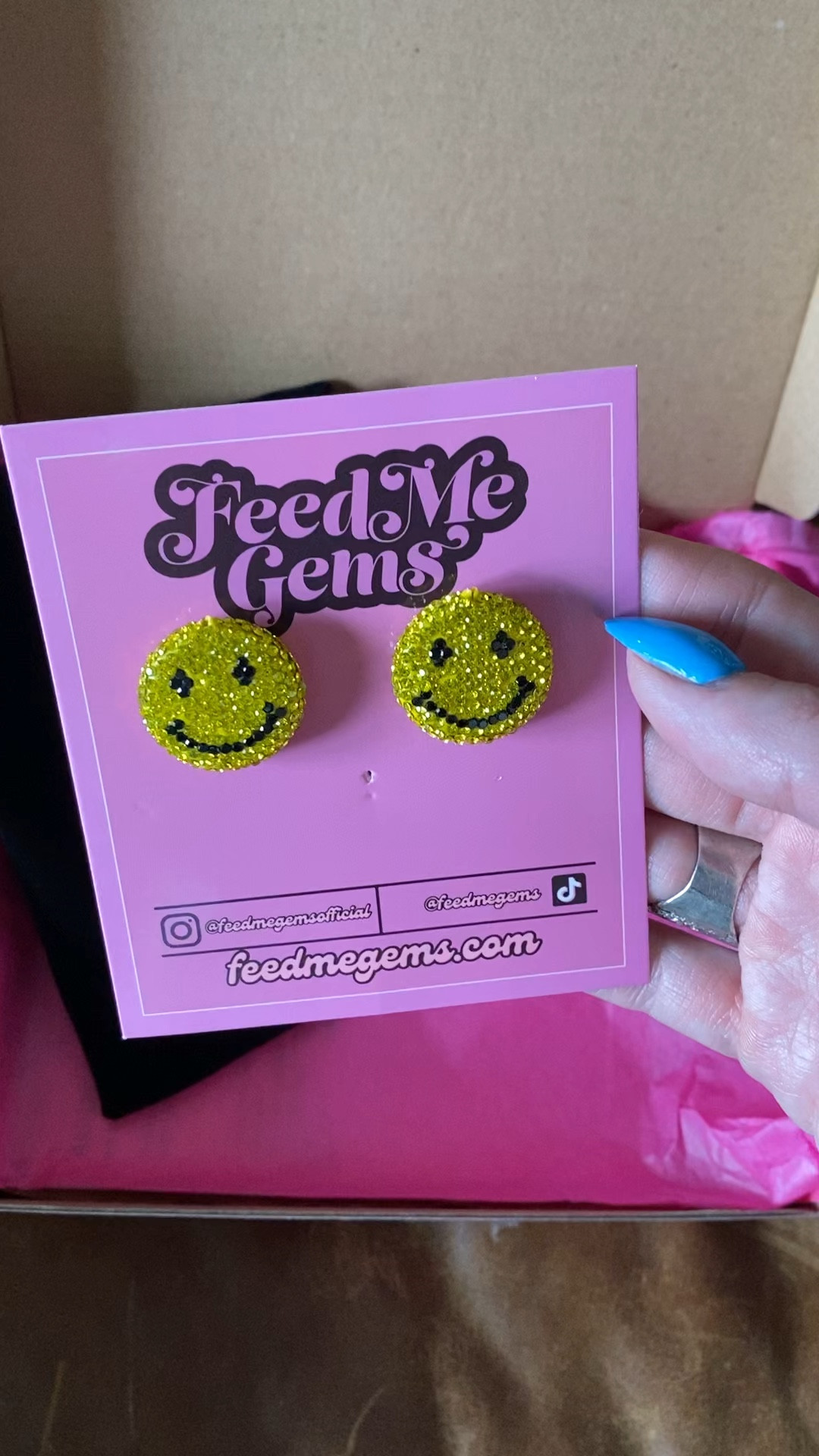Feed me gems is my new obsession! The quality is top notch! Smiley 😃 face earrings 

#LTKStyleTip #LTKOver40 #LTKFindsUnder50