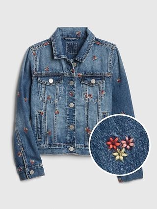 Icon Embroidered Denim Jacket | Gap US