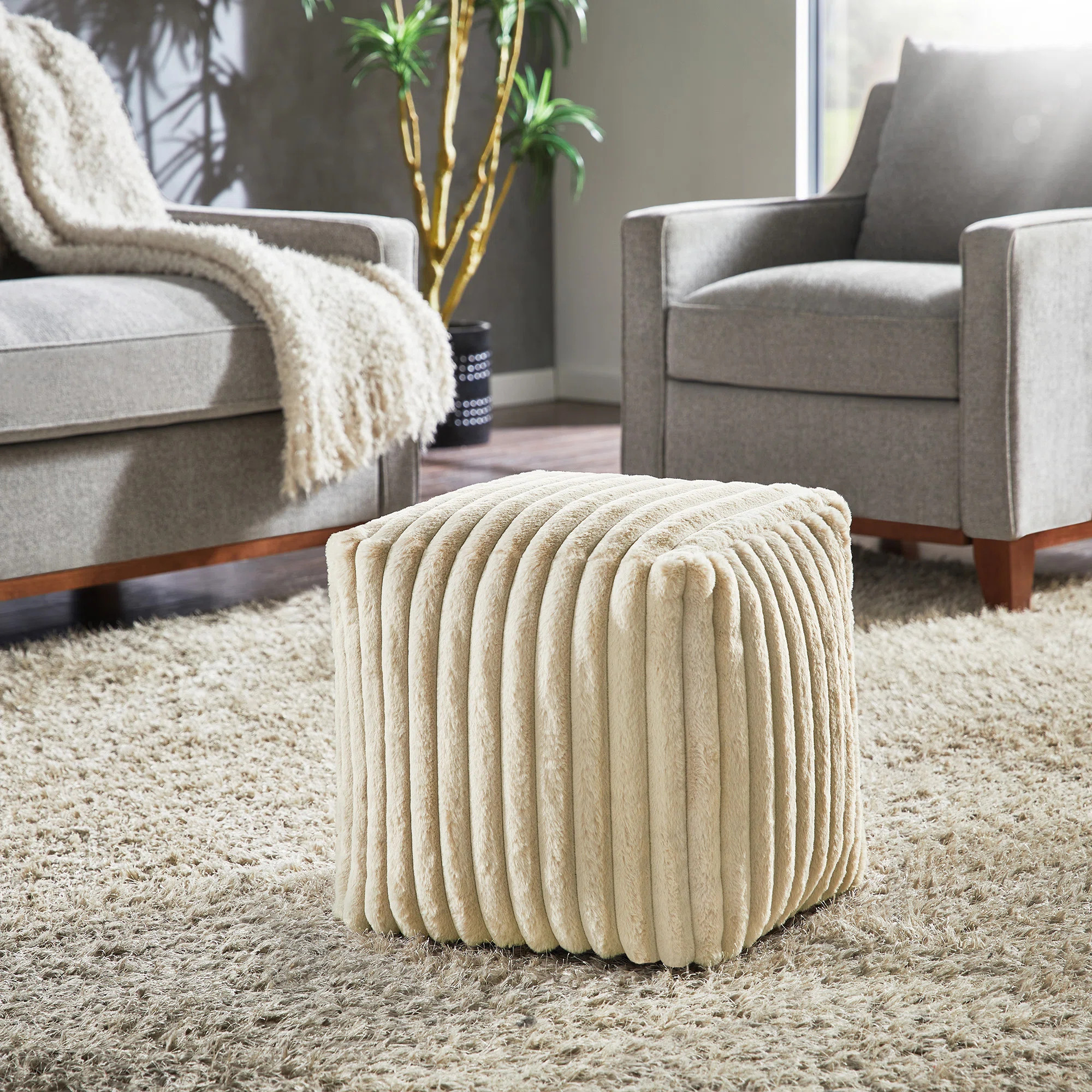 Doniphan Upholstered Square Pouf Ottoman | Wayfair North America