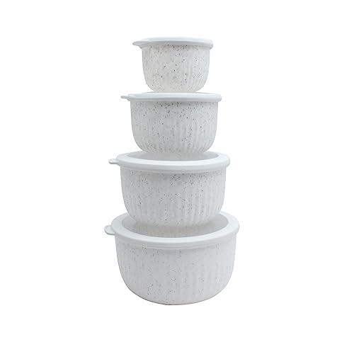 COOK WITH COLOR Prep Bowls with Lids- Deep Mixing Bowls Nesting Plastic Small Mixing Bowl Set wit... | Amazon (US)