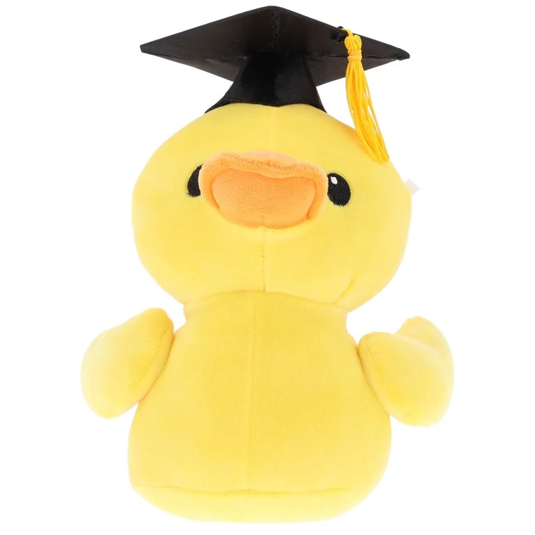 Small Duck Plush with Cap and Tassel, Black and Yellow, Graduation by Way To Celebrate | Walmart (US)