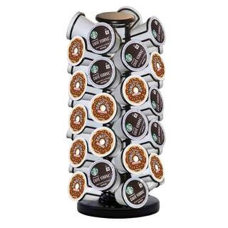40-Pod Standing Coffee Pods Storage Organizer, Coffee Bar Accessories, Come All in One Piece, No Assembly, Matte Black | The Home Depot