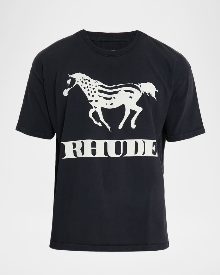Rhude Men's K-Dinero Horse Logo T-Shirt | Neiman Marcus
