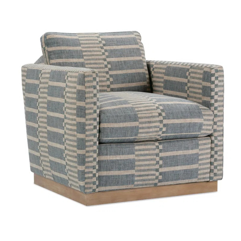 Allie 32 inches Wide Polyester Swivel Armchair | Perigold