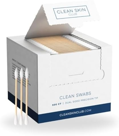 Clean Skin Club Clean Swabs | 500CT | One Pointed Tip | Biodegradable + Organic Cotton & Bamboo |... | Amazon (US)