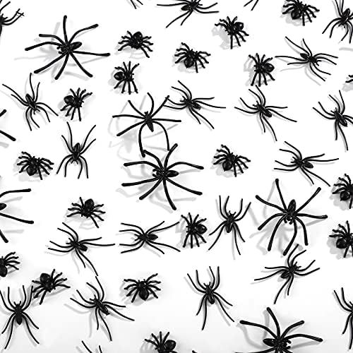 3 Sizes 120 Pieces Halloween Plastic Spiders Small Black Plastic Spiders Fake Black Tiny Spiders ... | Amazon (US)