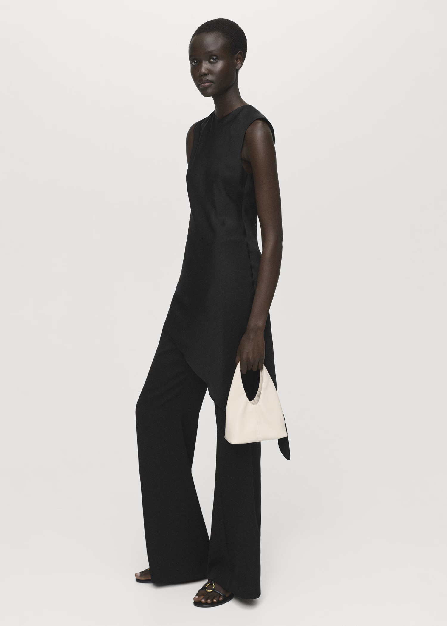 Asymmetrical satin top - Women | MANGO USA | Mango (US/MX/AU)