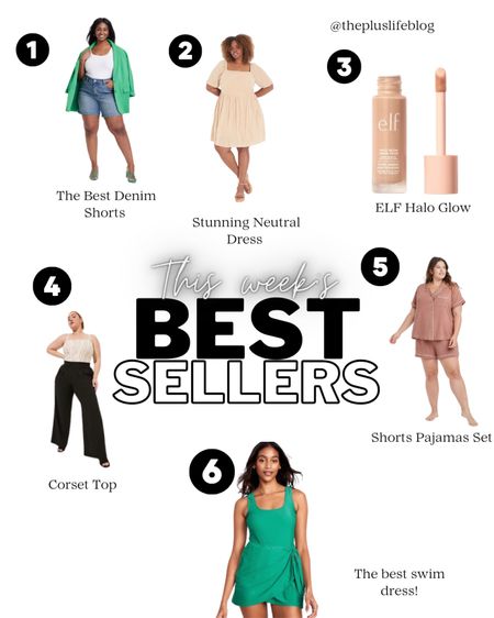 This week’s best sellers list should be called “Best of TPL” because your picks were 🔥🔥🔥!

My absolute favorite plus size denim shorts (so affordable!!)

The most versatile neutral plus size dress

My favorite affordable makeup product - you’ve never had such a glow! Trust me!

Super sexy plus size corset top

The most comfortable plus size matching pajama set. 

Major TPL community fave - plus size swim dress. Unfortunately this green is sold out but other solids and patterns are still available! 

#LTKunder100 #LTKcurves #LTKFind