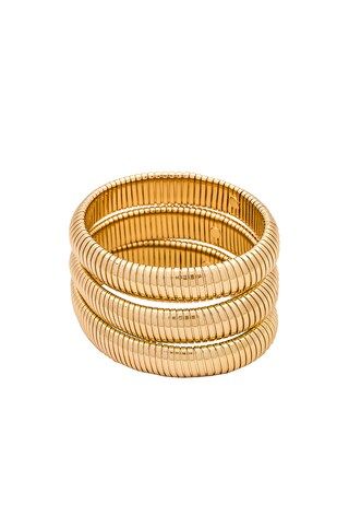 Ettika Stretchy Bracelet Set in Gold from Revolve.com | Revolve Clothing (Global)