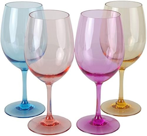 Lily's Home Unbreakable Acrylic Wine Glasses, Made of Shatterproof Tritan Plastic and Ideal for I... | Amazon (US)