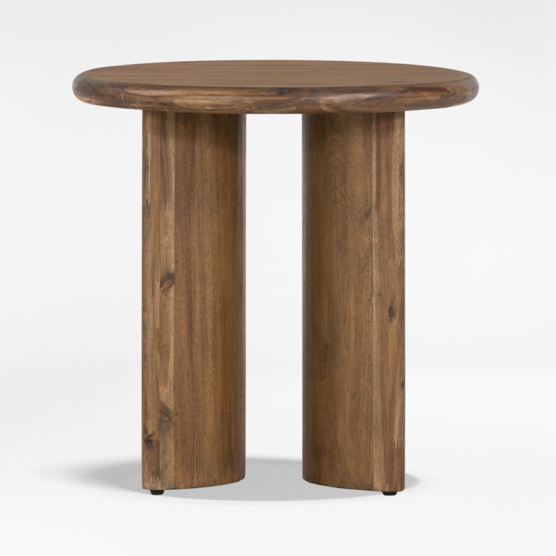 Panos Acacia Wood End Table | Crate & Barrel | Crate & Barrel