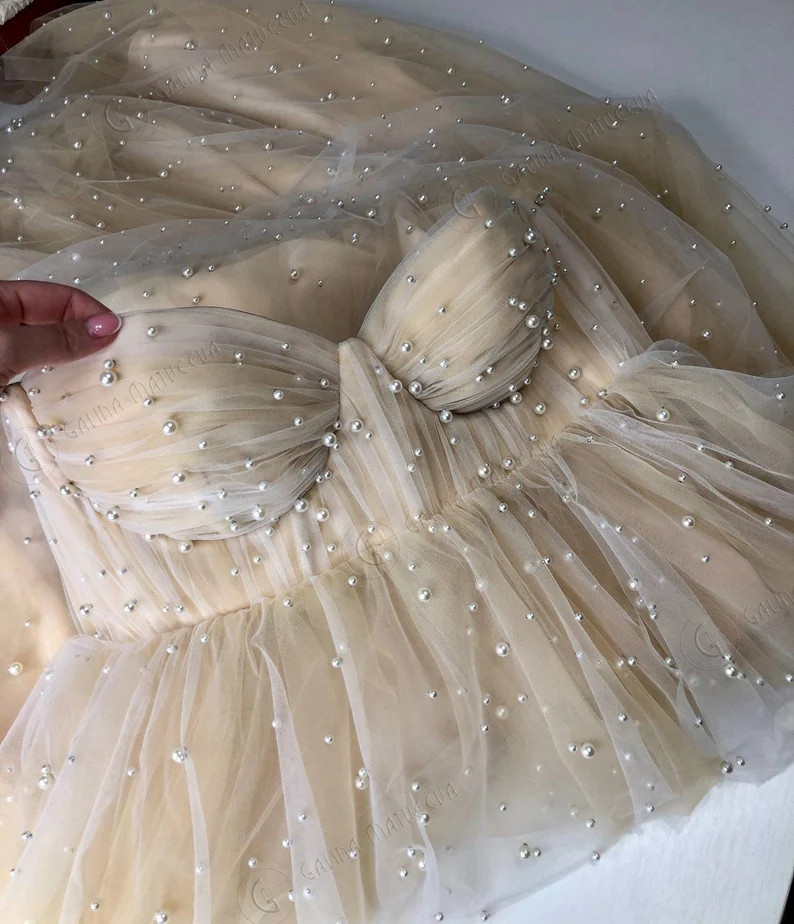 Pearl Maternity Dress for Photo Shoot Baby Shower Long Sleeves Dress Maternity Gown Blush Long Ma... | Etsy (US)