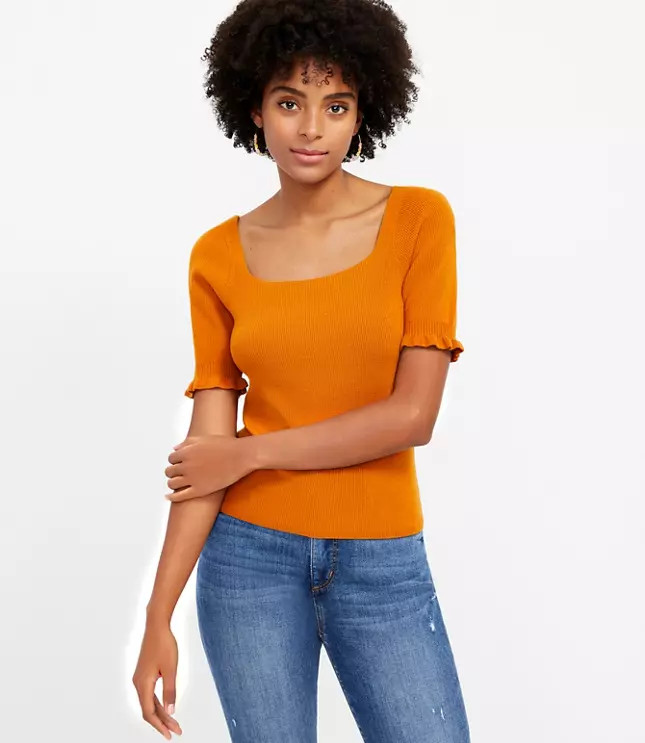 Square Neck Sweater | LOFT