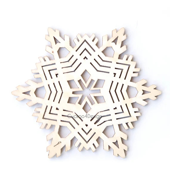 Light Wooden Snowflake Photo | Etsy (US)
