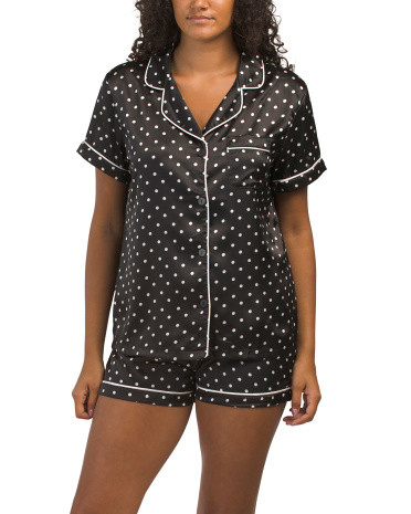 2pc Dixie Polka Dot Top And Short Set for Women | Polyester | Marshalls