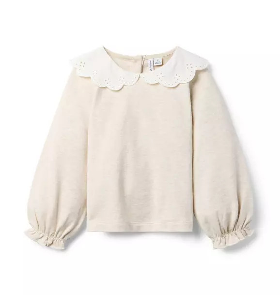 Eyelet Collar Sweatshirt | Janie and Jack
