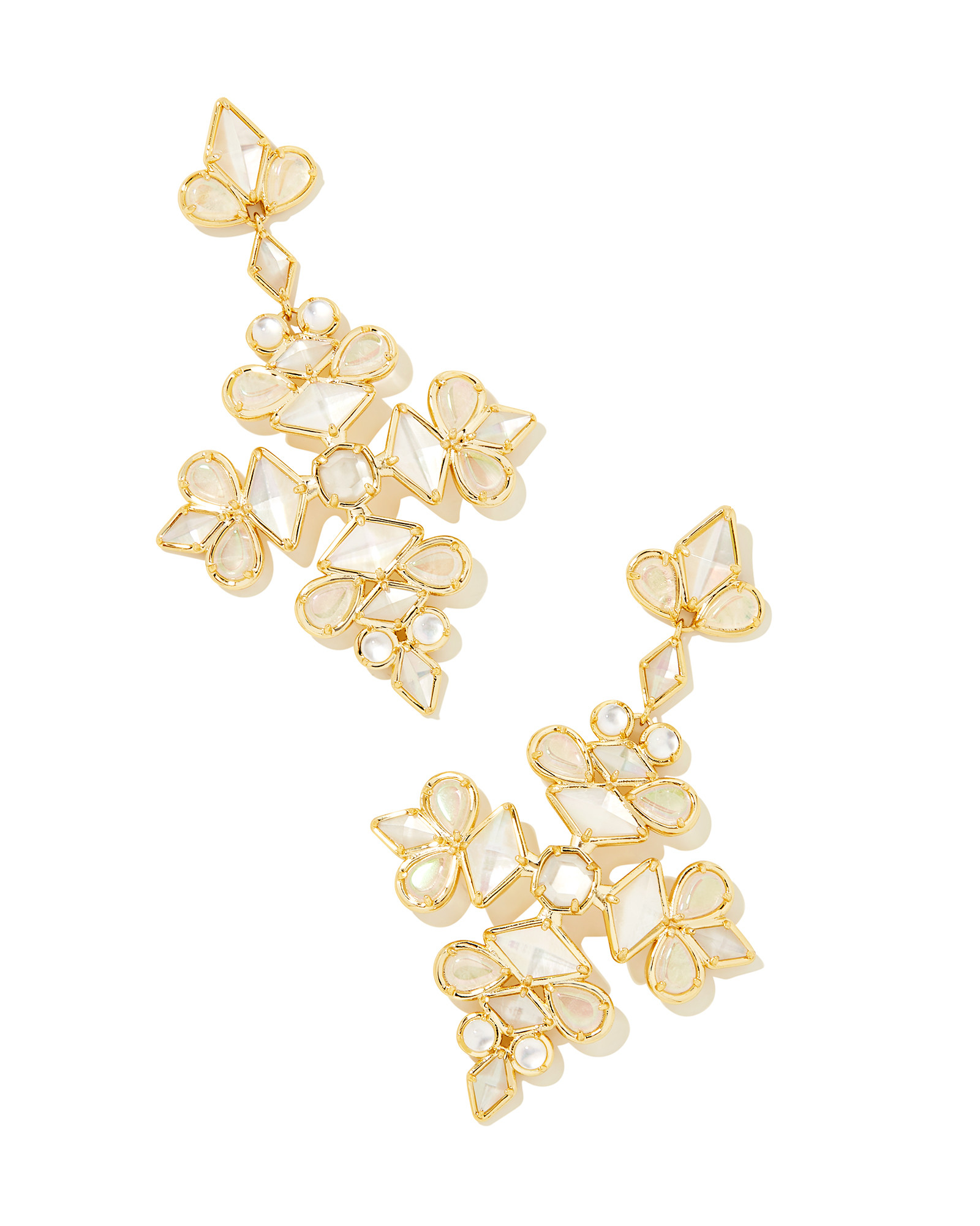Kinsley Gold Statement Earrings in Ivory Mix | Kendra Scott
