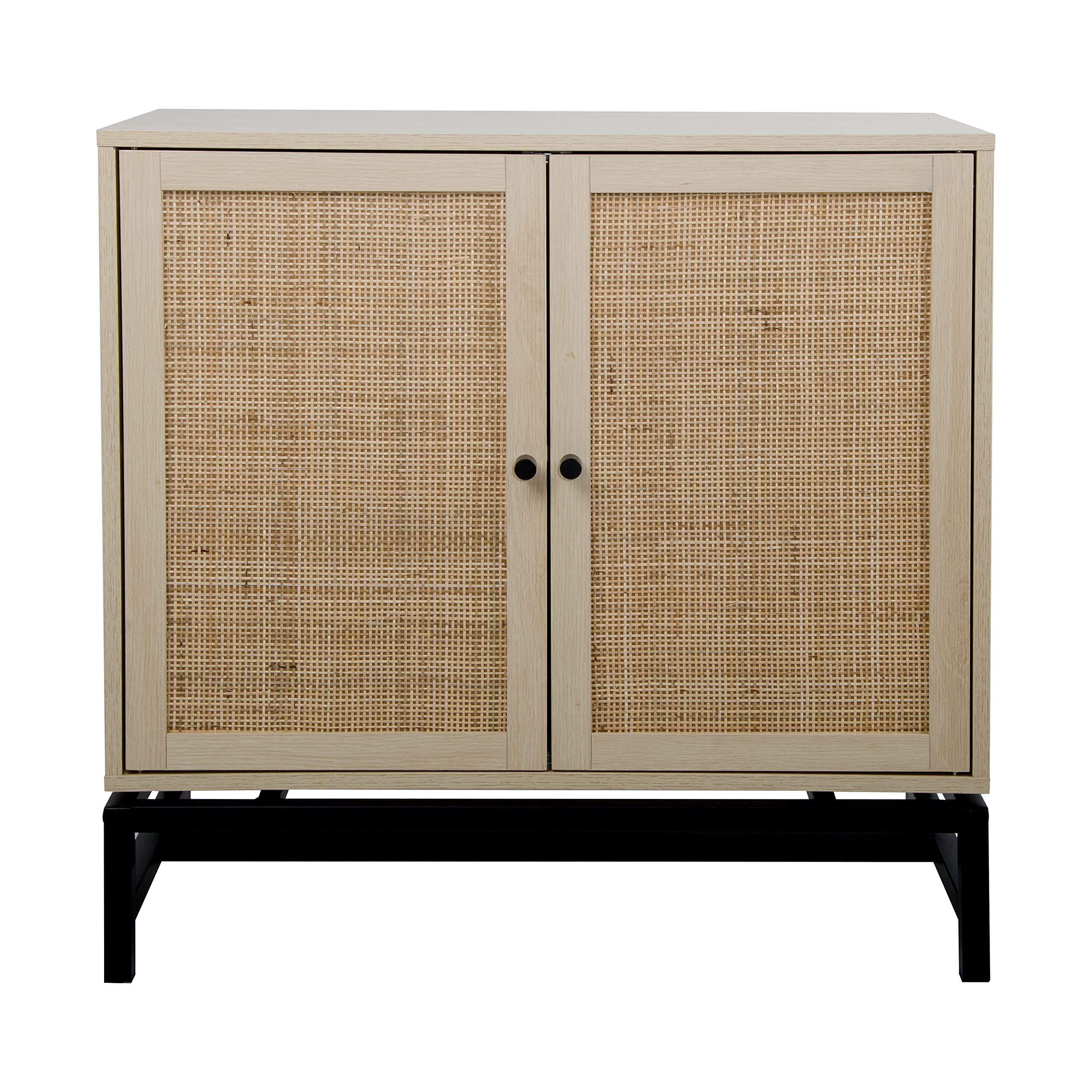 Sideboard Buffet Accent Cabinet with Natural Rattan & Iron Bracket up to 99Lbs, Sideboard Buffet Sto | Amazon (US)