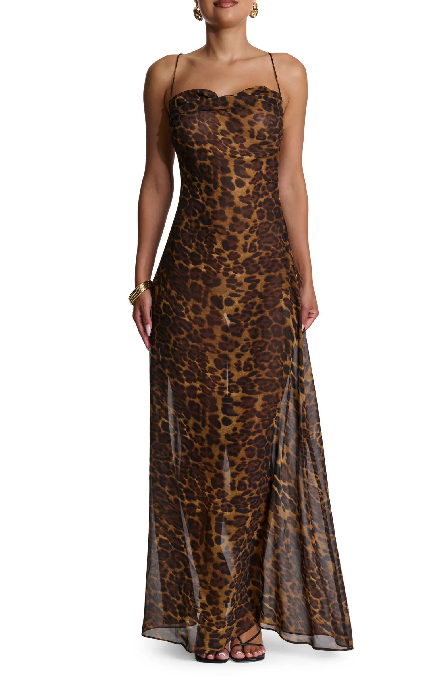 Strappy Open Back Chiffon Maxi Dress | Nordstrom