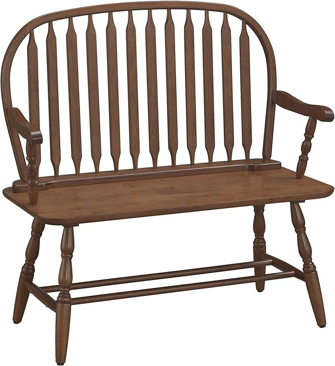 Carolina Chair & Table Farmhouse Windsor Bench – Traditional Style Spindle Back Multi-Step Fini... | Amazon (US)