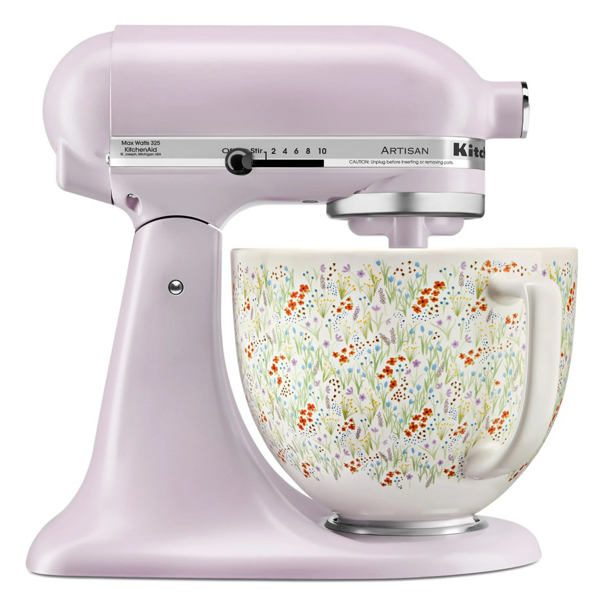 KitchenAid Artisan Series 5-Quart Tilt-Head Stand Mixer, Wildflower with Ceramic Bowl, Flat Beate... | Walmart (US)