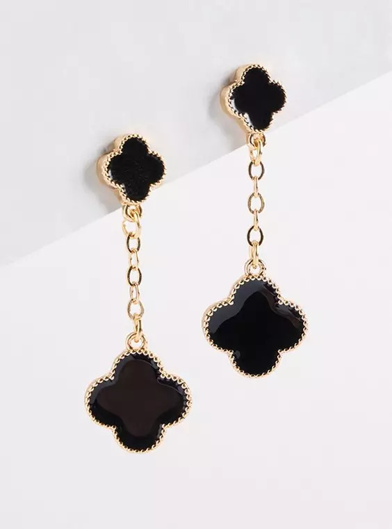 Clover Earring in Black | Torrid (US & Canada)