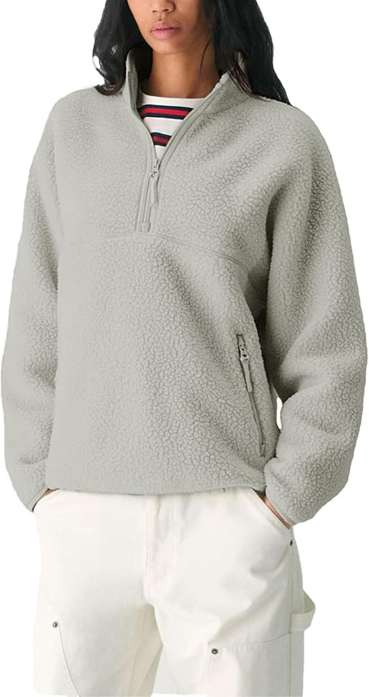 Aimiray Fleece Pullover Women Long Sleeve Half Zip Sherpa Jacket Warm Trendy Teddy Fall Sweatshir... | Amazon (US)