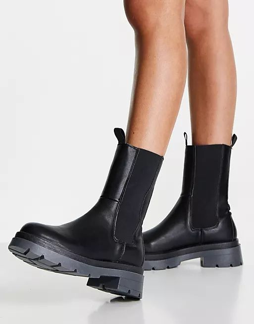 Topshop Kylie chunky chelsea boot in black | ASOS (Global)